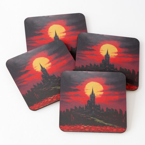 Item preview, Castlevania - Dracula's castel. Red rose darkness series. Version 2. Oil painting designed and sold by alexkempart.