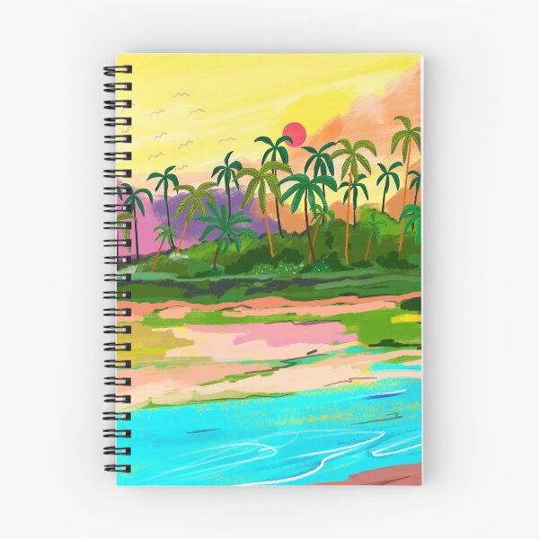 Item preview, Tropical Backwaters of Kerala, Nature Jungle Forest Landscape Painting, Dreamy Scenic Travel Lake Palm Bohemian designed and sold by 83oranges.com.