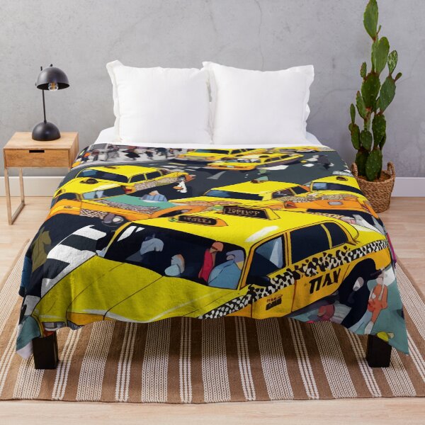 Item preview, New York Minute, Yellow Taxi Cab Manhattan Downtown Busy Street, Traffic People Buildings Times Square Eclectic Road Architecture designed and sold by 83oranges.com.