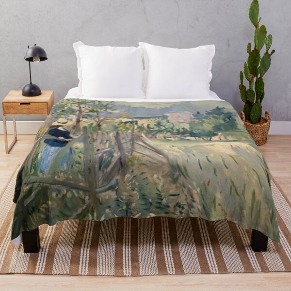 Item preview, Woman in a French Meadow - Pissarro and Monet Inspired Impressionist Painting designed and sold by CARRAANN.