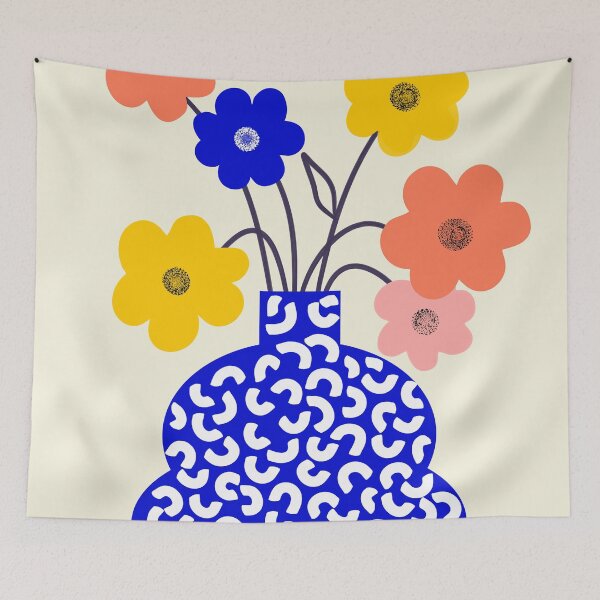 Item preview, Inheritance, Flower Pot Botanical Floral, Eclectic Bohemian Concept Pop of Color, Dopamine Positivity Plants Nature Heredity Contemporary designed and sold by 83oranges.com.