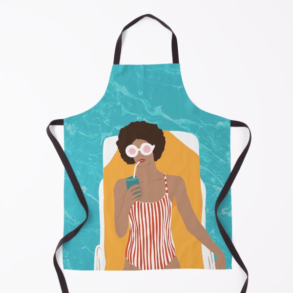 Artikelvorschau, Im Moment entspannen, eklektische böhmische schwarze Frau mit dunkler Hautfarbe, Schwimmbad-Afro-Modeurlaub, genießen Sie den Sommer entworfen und verkauft von 83oranges.com.