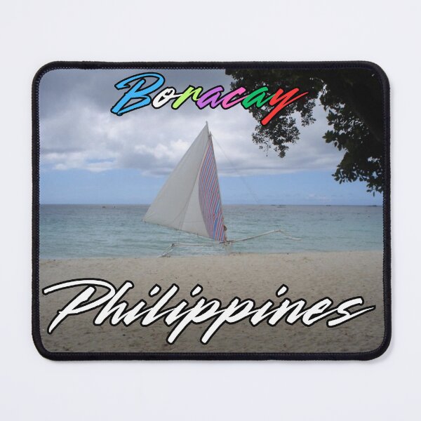 Item preview, Boat resting on the beach of Boracay. designed and sold by Linklandiya.