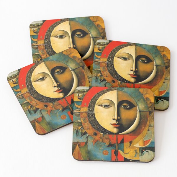 Item preview, Abstract Sun Moon Art designed and sold by TheDarkWardrobe.