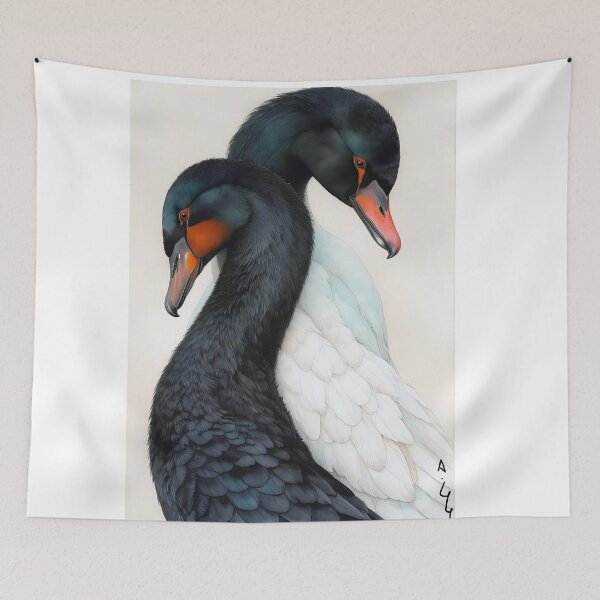 Item preview, The Ying and Yang of Swans designed and sold by Alma Lee.