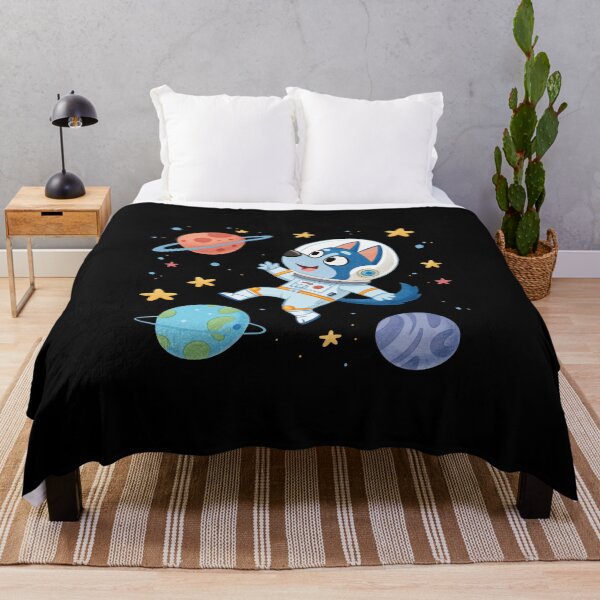 Item preview, Blue Dog Astronaut Adventure Playful Space Dog Cartoon Art Print designed and sold by Har-vee.