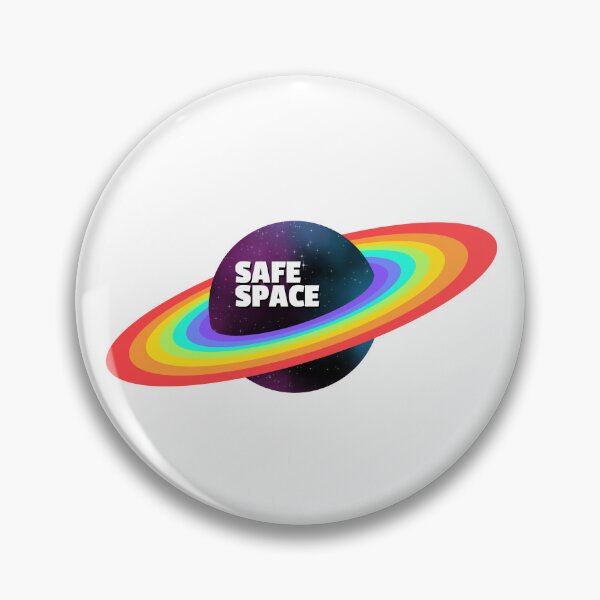 Item preview, Safe Space Saturn with Rainbow Rings designed and sold by PlutonicPrints.