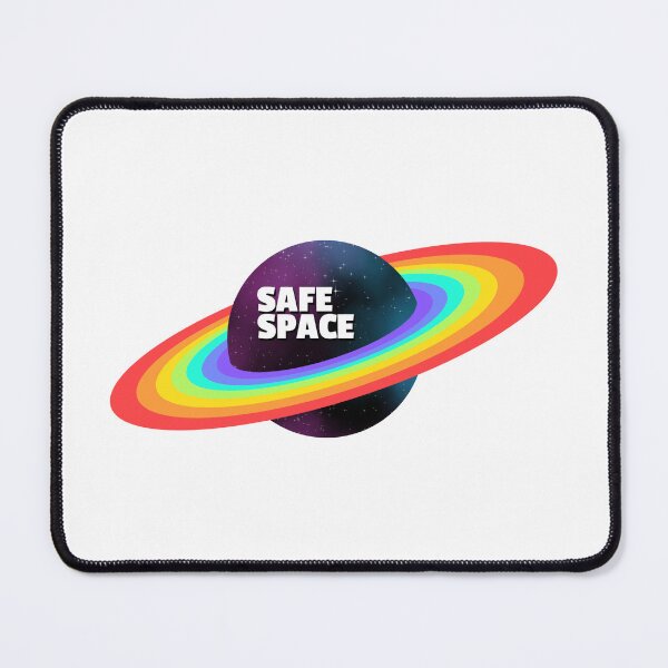 Item preview, Safe Space Saturn with Rainbow Rings designed and sold by PlutonicPrints.