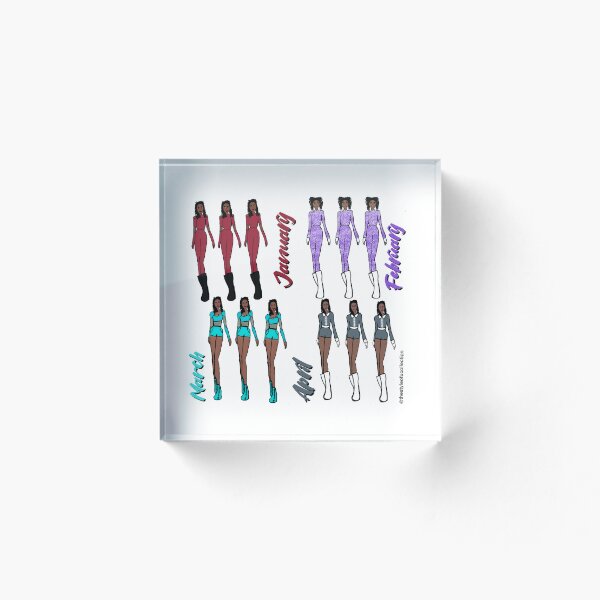 Item preview, Dancer Calendar Jan - Apr #1 designed and sold by TheStyleofU.
