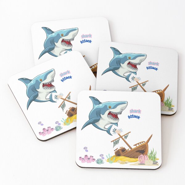 Item preview, Shark ship colorful coral reef designed and sold by LaUnArt.