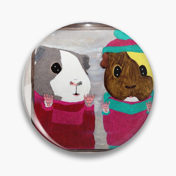 Item preview, Guinea Pig Snapshot - Camille and Dagmar at the Door designed and sold by Guinea Pigs and Books.
