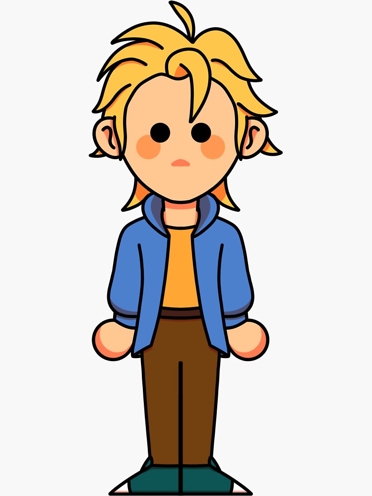 Aperçu 3 sur 3. Sticker avec l'œuvre Autocollant Sam Stardew Valley SDV créée et vendue par MirrorTail755.