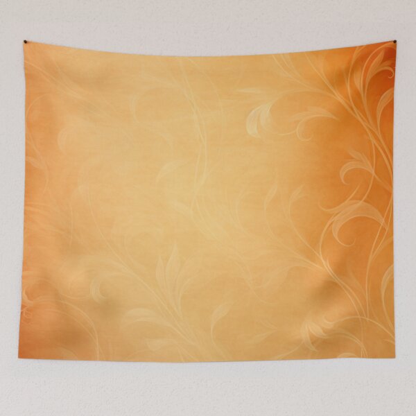Item preview, Elegant Orange Floral Swirl Background designed and sold by Apurva Joshi.