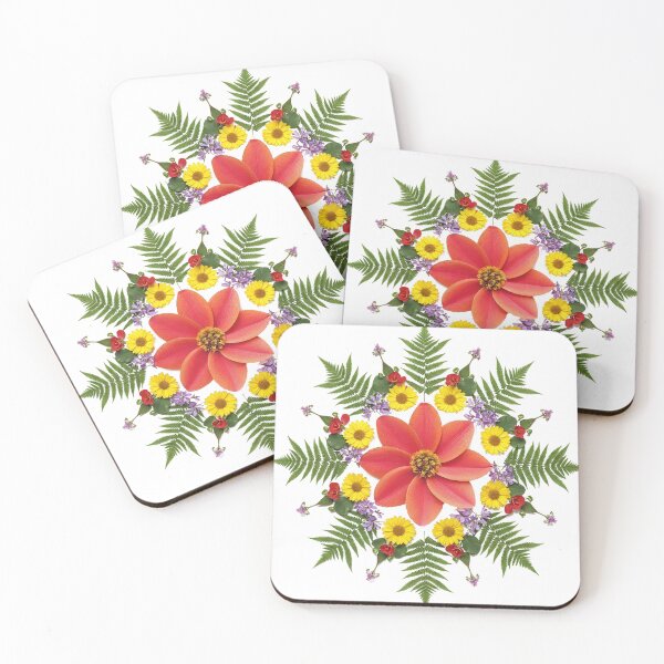 Item preview, Flower fern mandala designed and sold by OrigamiMochi.