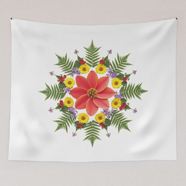 Item preview, Flower fern mandala designed and sold by OrigamiMochi.