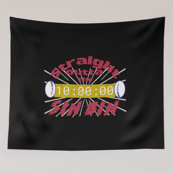 Item preview, Straight Outta The Sin Bin Funny Rugby Women Players designed and sold by HeavenlyHuesStudio.