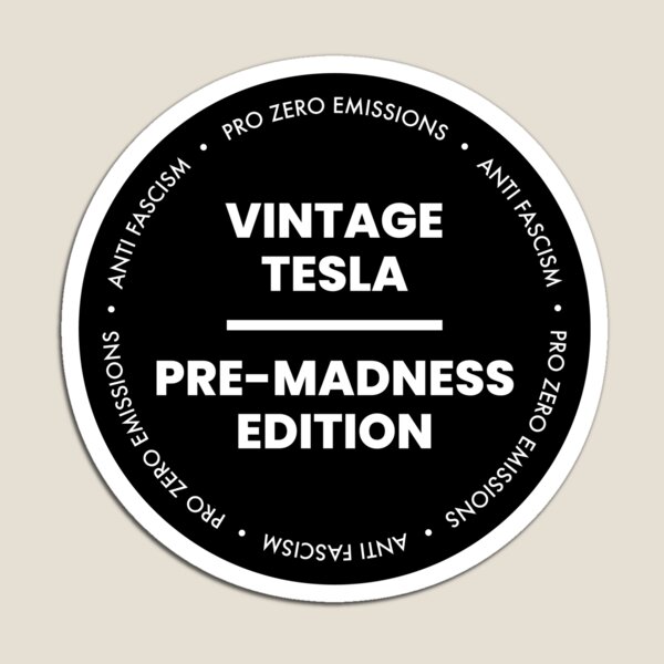 Item preview, Sticker for Tesla owners to express their dislike for Elon Musk madness. Black and white version  designed and sold by CasbenShop.