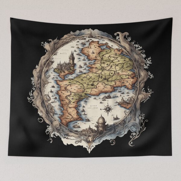 Item preview, Vintage Fantasy World Map designed and sold by Astralia.