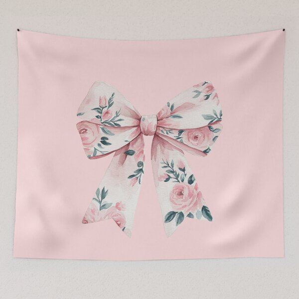 Item preview, Coquette Pink Floral Bow Aesthetic designed and sold by GlowinUp Shop.
