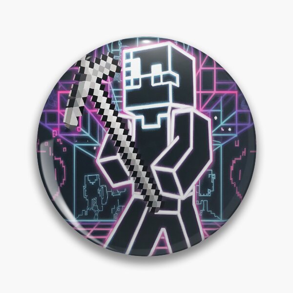 Item preview, Retro neon Minecraft designed and sold by Thompika.