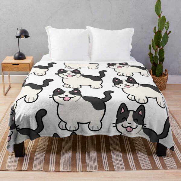 Item preview, Silly Black and White Bicolor Cat designed and sold by ZorriSparkles.