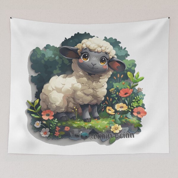 Item preview, Cute cartoon sheep designed and sold by Stickermagician.