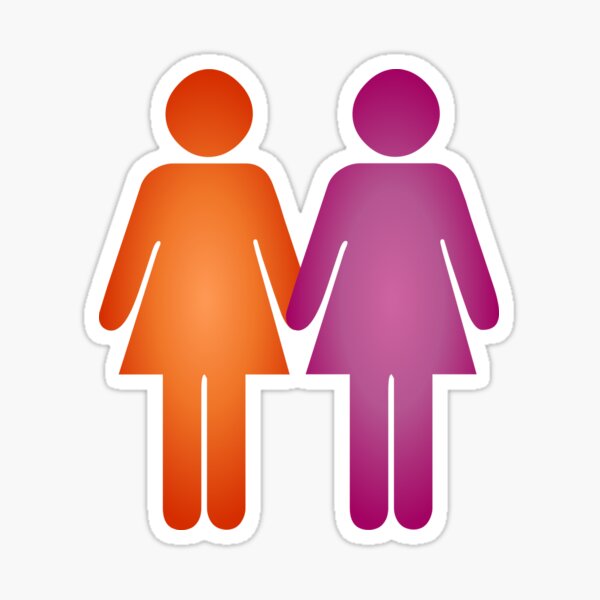 Just Gals Being Pals // Girlfriends // Lesbians In Love Sticker