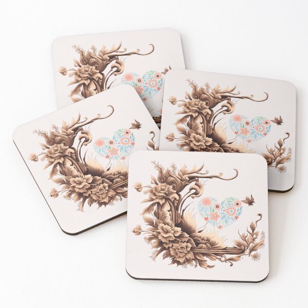Item preview, Vintage Heart and Dried Flowers designed and sold by Astralia.