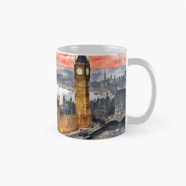 Item preview, Iconic Westminster Palace at London Sunset - Watercolor Impressions designed and sold by LSVart.