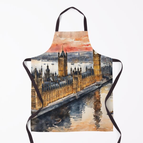 Item preview, Iconic Westminster Palace at London Sunset - Watercolor Impressions designed and sold by LSVart.
