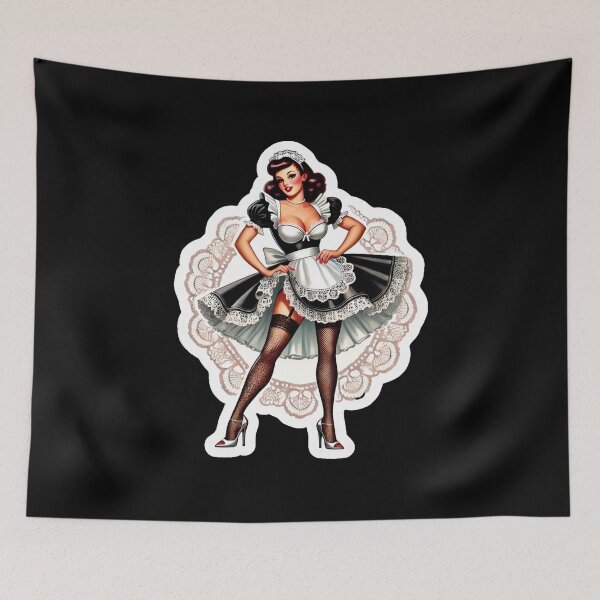 Item preview, French Maid Pin-up designed and sold by PinUpPizzazz.