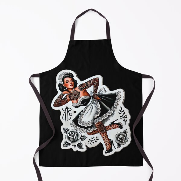 Item preview, Tattooed French Maid Pin-up designed and sold by PinUpPizzazz.