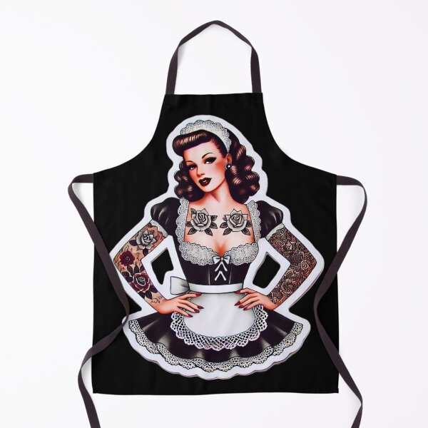 Item preview, Tattooed French Maid Pin-up designed and sold by PinUpPizzazz.