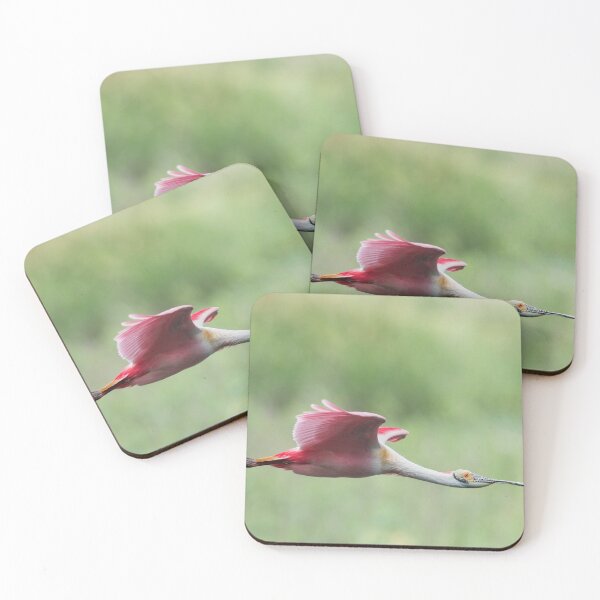 Item preview, Roseate spoonbill in Flight designed and sold by Puttaswamy Ravishankar.