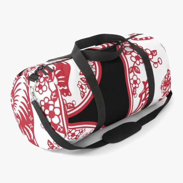 Item preview, Lucky sign Red and white tiger Beautiful flowers Chinese paper cutting art and designs designed and sold by Bspaces.