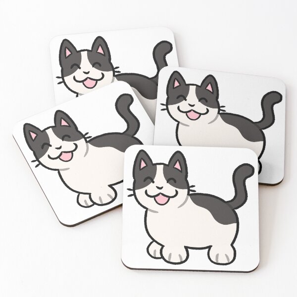 Item preview, Silly Black and White Bicolor Cat designed and sold by ZorriSparkles.