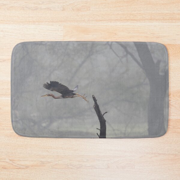 Item preview, Purple heron in the Mist designed and sold by Puttaswamy Ravishankar.