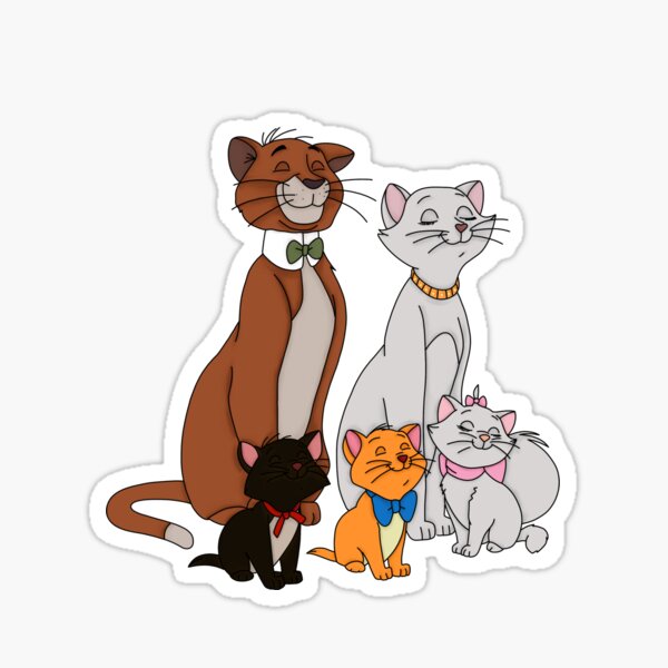 Vista previa del artículo con la obra «Retrato familiar de los Aristogatos», diseñado y vendido por LeeAnnaRose96.
