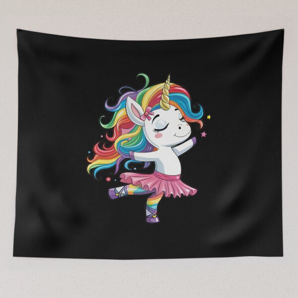 Item preview, Ballet Dancer Unicorn Dance Mode Funny Gifts Kids Girls Rainbow Ballerina  designed and sold by Har-vee.