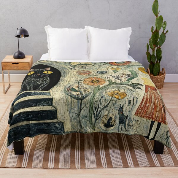 Alice and the Cheshire Cat Throw Blanket
