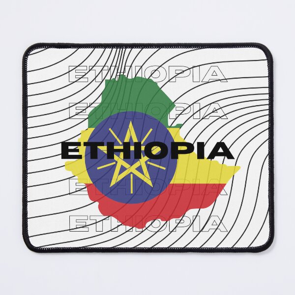 Item preview, Flag Map of Ethiopia designed and sold by nyblydd.