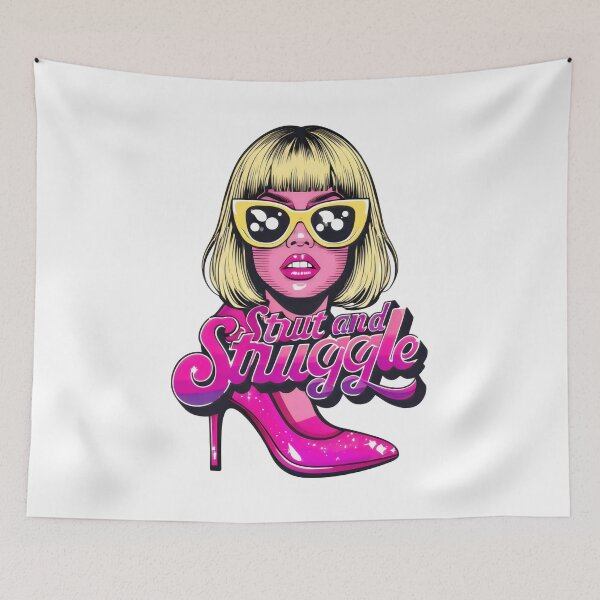 Item preview, Strut And Struggle Pink Glamour In Bold Contrast designed and sold by SplashTastic.