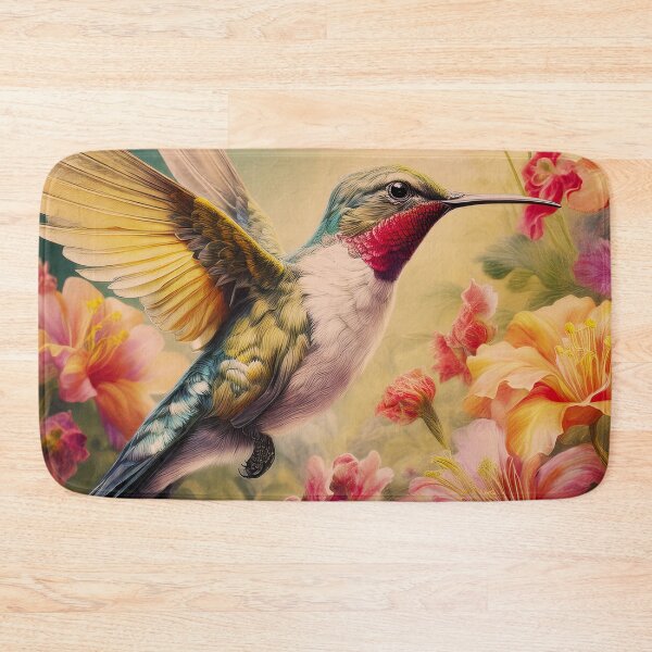 Item preview, Hummingbird and Flowers designed and sold by Flower Magic .