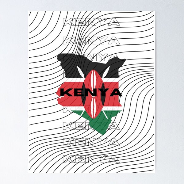 Item preview, Flag Map of Kenya designed and sold by nyblydd.