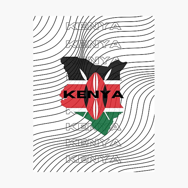 Item preview, Flag Map of Kenya designed and sold by nyblydd.