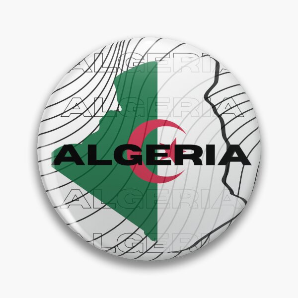 Item preview, Flag Map of Algeria designed and sold by nyblydd.