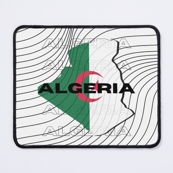 Item preview, Flag Map of Algeria designed and sold by nyblydd.