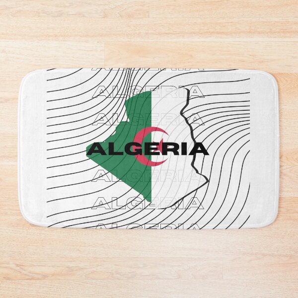 Item preview, Flag Map of Algeria designed and sold by nyblydd.