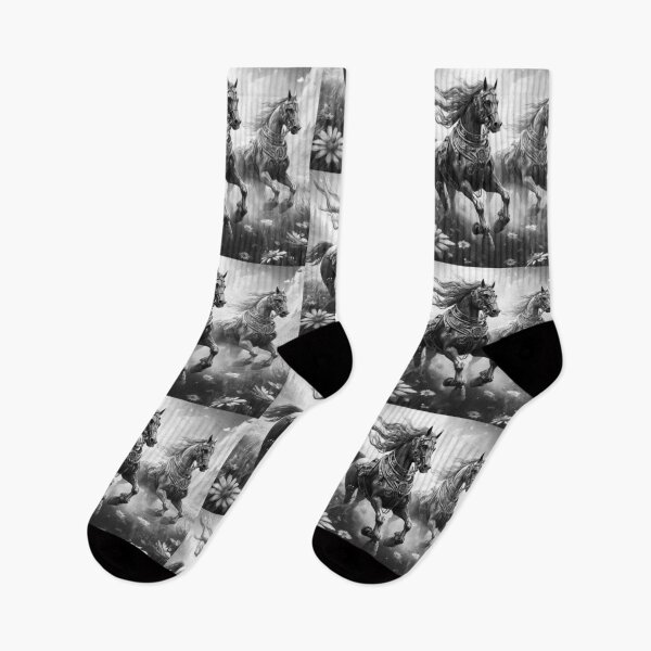 Item preview, Horses running through a Field of Flowers designed and sold by Flower Magic .