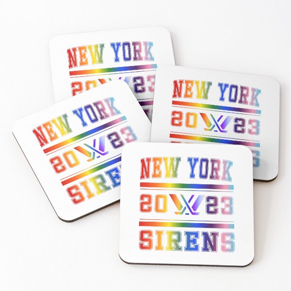Item preview, New York Sirens Pride Rainbow PWHL Vintage Logo designed and sold by coffeepolicy.